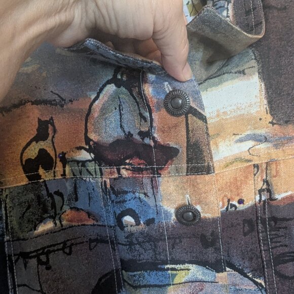 Micheal Leu | Scenery Textile Jacket | M | EUC | MUSEUM WORTHY! | 100% Cotton - Picture 6 of 9